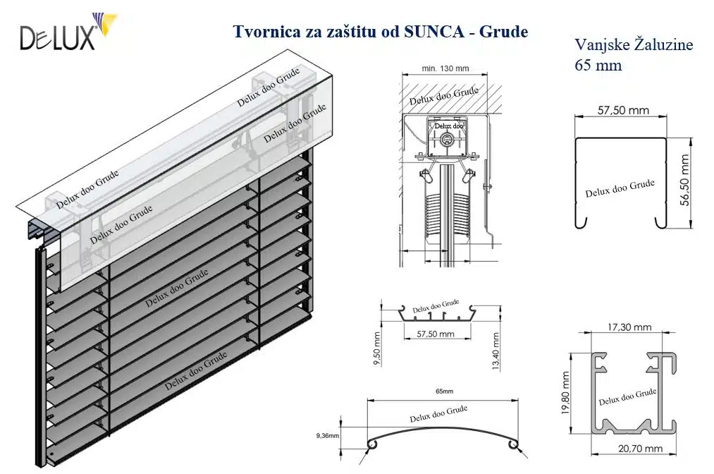 Vanjske Žaluzine 65 mm