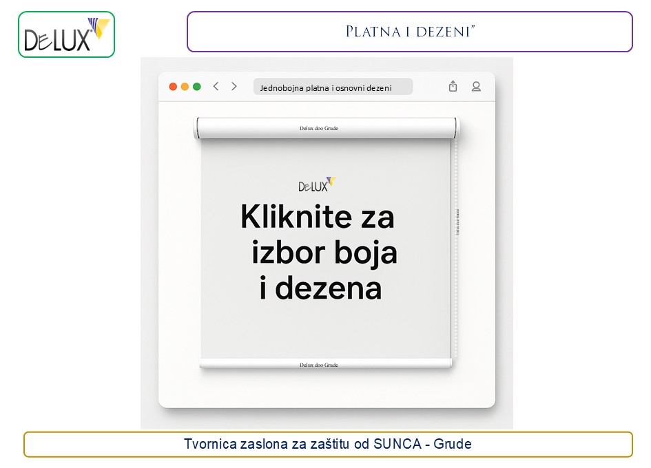 Delux uzorak platna rolo zavjese Monika siva tekstura