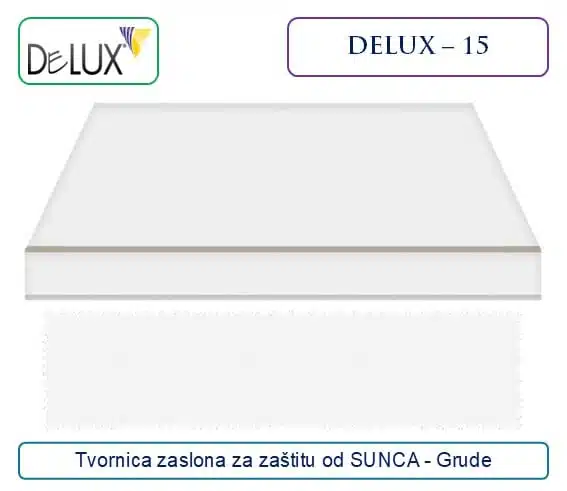 Platno za tende – bijelo za zaštitu od sunca, Delux 15