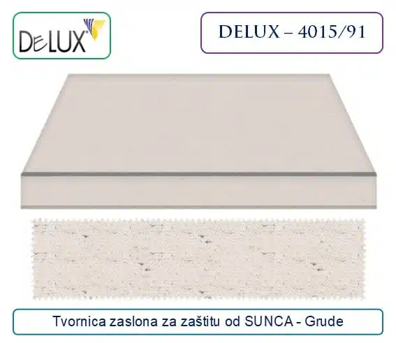 Platno za tende – bež mrežasti dezen za zaštitu od sunca, Delux 4015/91