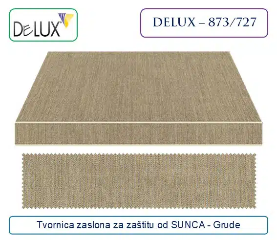 Platno za tende – bež pleteni dezen za zaštitu od sunca, Delux 873/727