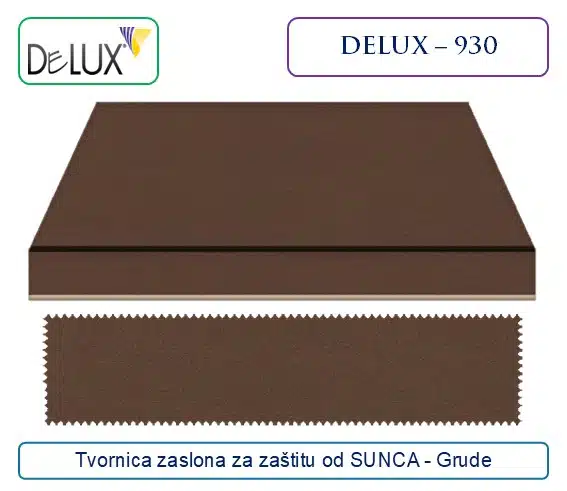 Platno za tende – braon pleteni dezen za zaštitu od sunca, Delux 930