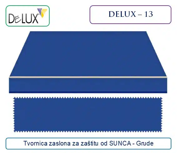 Platno za tende – plavi dezen za zaštitu od sunca, Delux 13