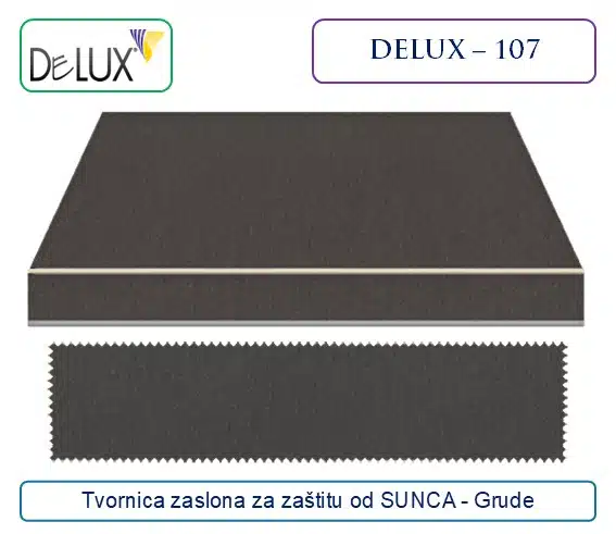 Platno za tende – tamnosivi dezen za zaštitu od sunca, Delux 107