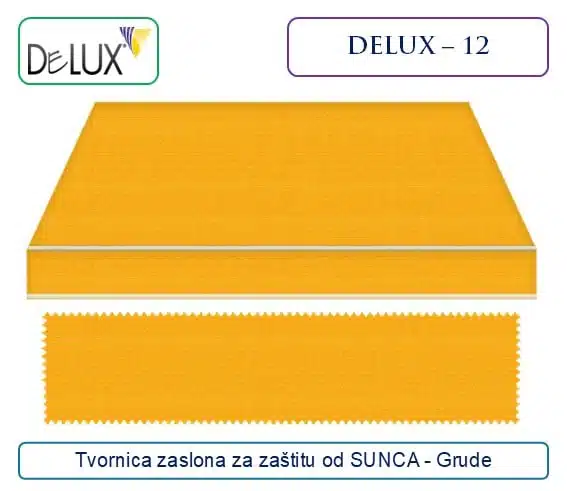 Platno za tende – žuti dezen za zaštitu od sunca, Delux 12