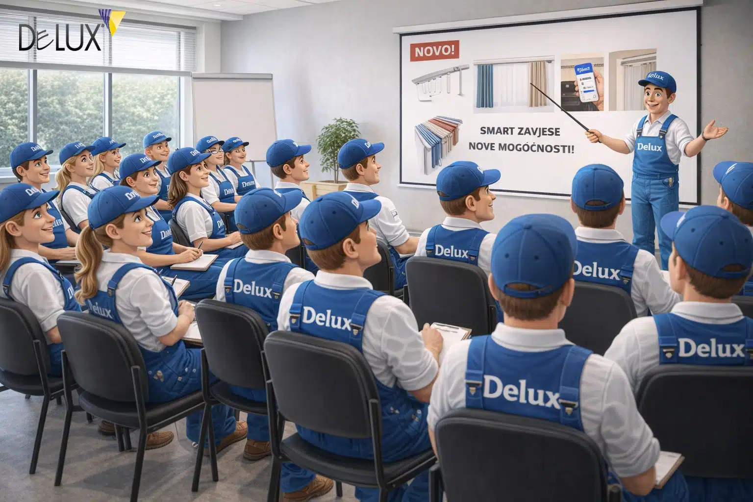 delux-doo-prezentacija-smart-zavjese-edukacija-tim.jpg - delux.ba Delux doo tim na prezentaciji novih smart zavjesa i modernih rješenja za uređenje prostora