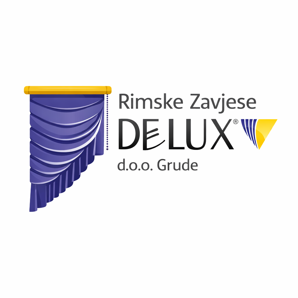 Ljubičaste rimske zavjese s dekorativnim naborima – DELUX d.o.o. Grude